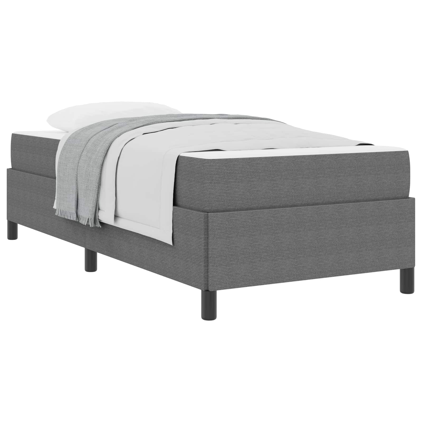 Krevetna konstrukcija Svijetlo siva 90 x 200 cm tkanina