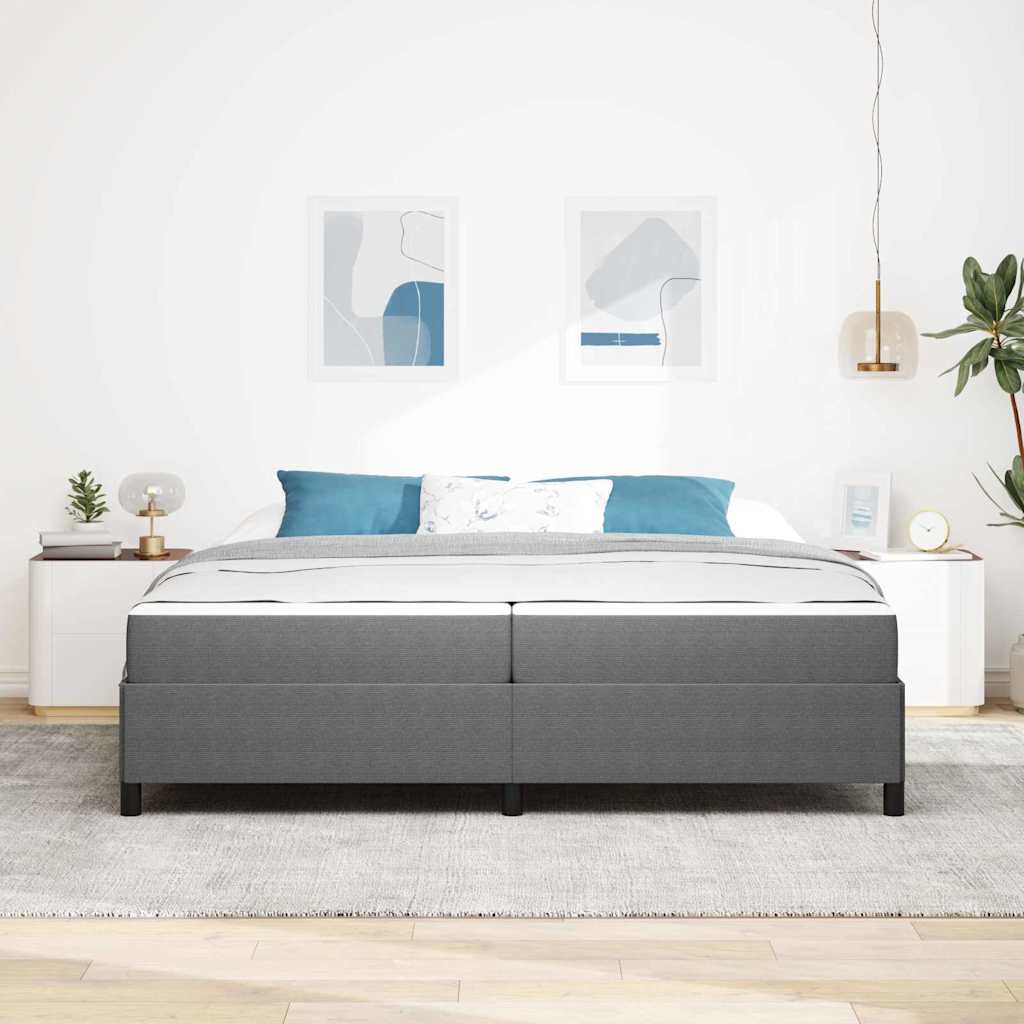 Krevetna konstrukcija Svijetlo siva 200 x 200 cm tkanina