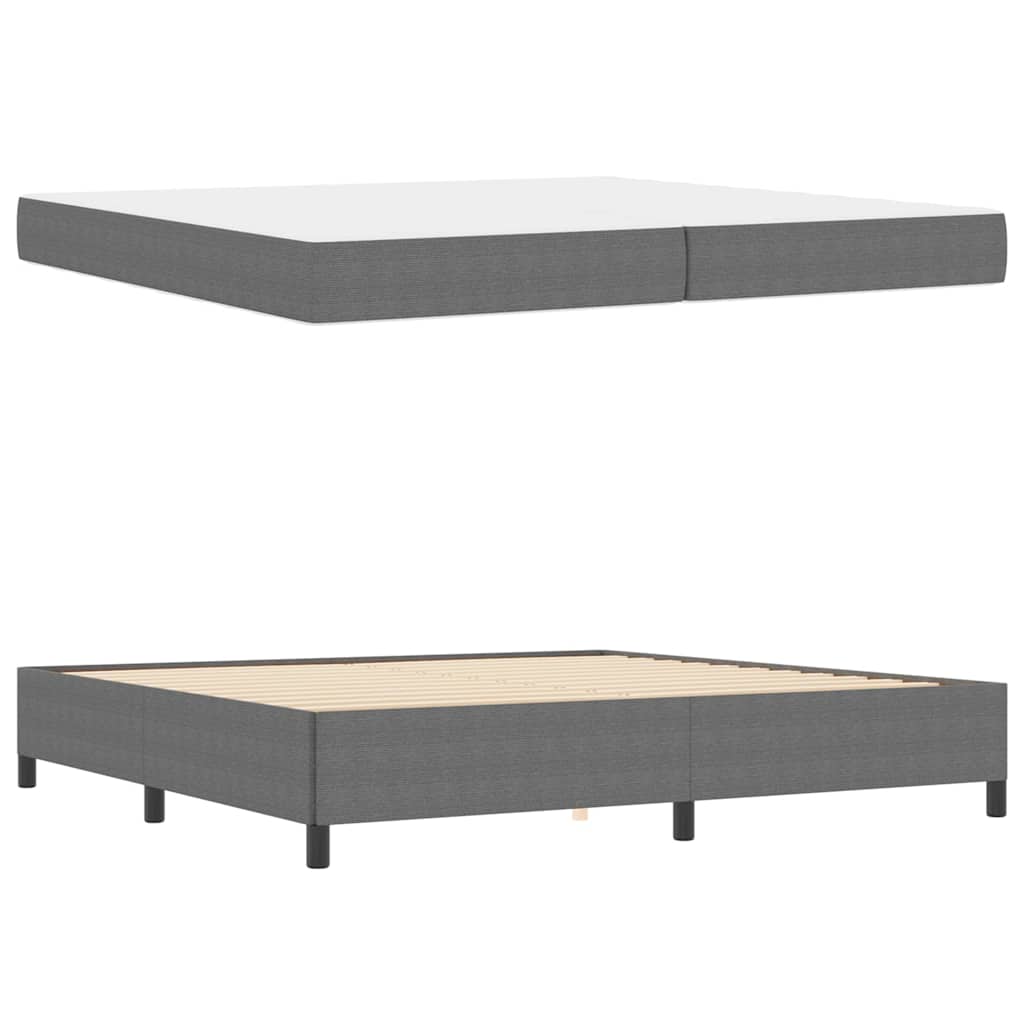 Krevetna konstrukcija Svijetlo siva 200 x 200 cm tkanina