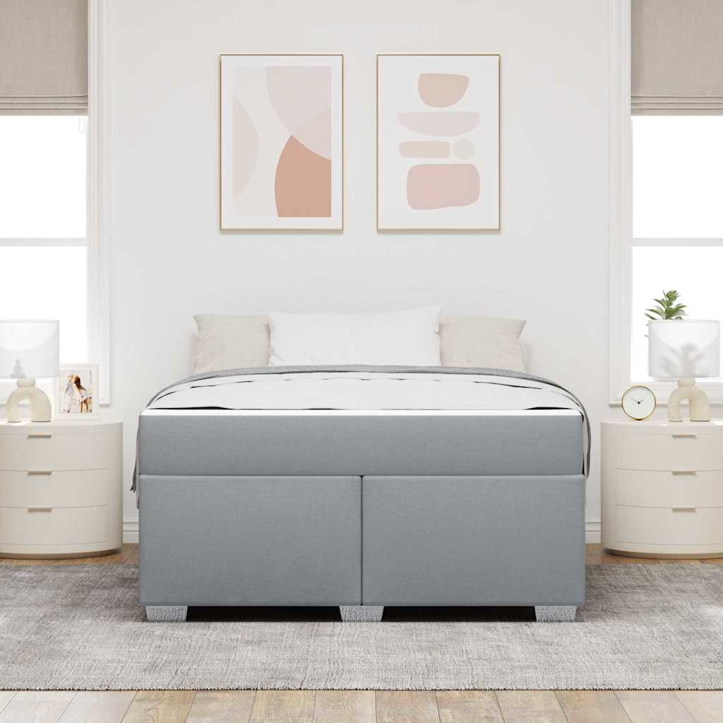 Krevetna konstrukcija Svijetlo siva 140 x 200 cm tkanina