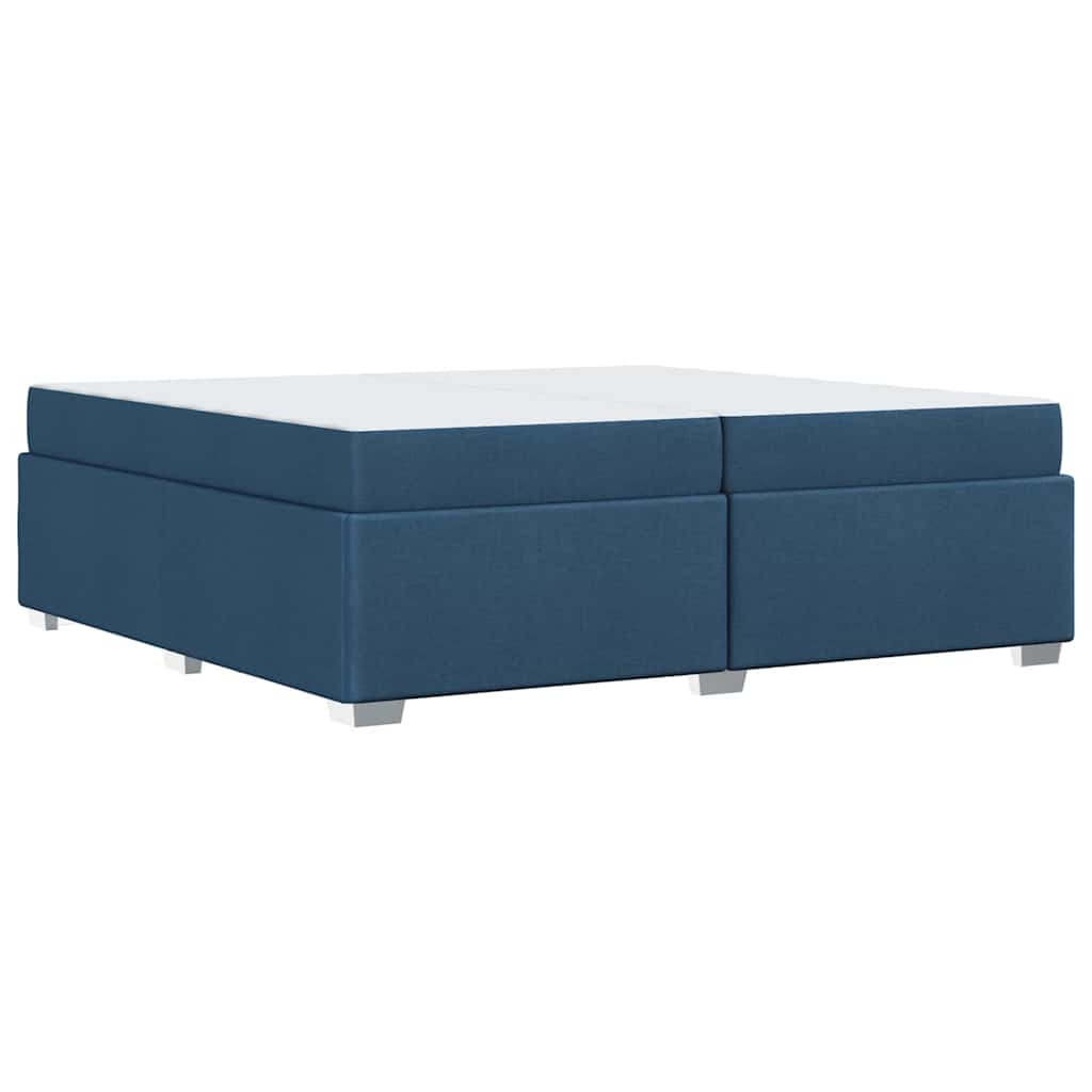 Krevetna konstrukcija s madracem Plava 200 x 200 cm tkanina