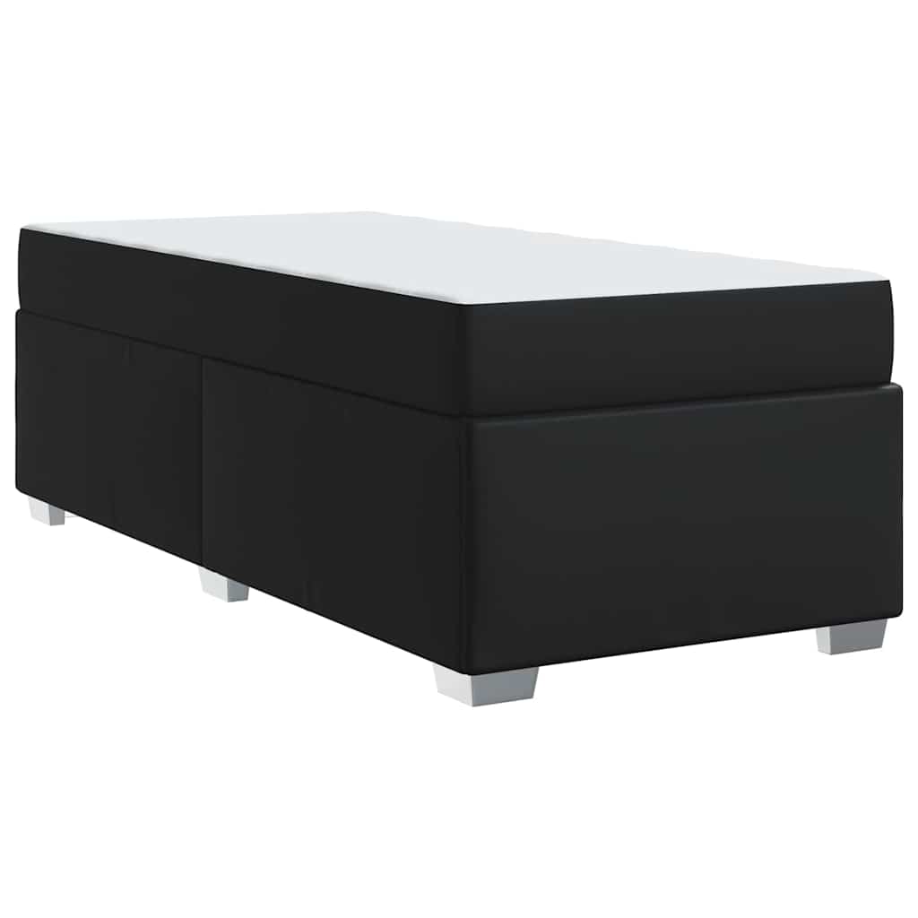 Krevetna konstrukcija s madracem Crna 90 x 190 cm tkanina