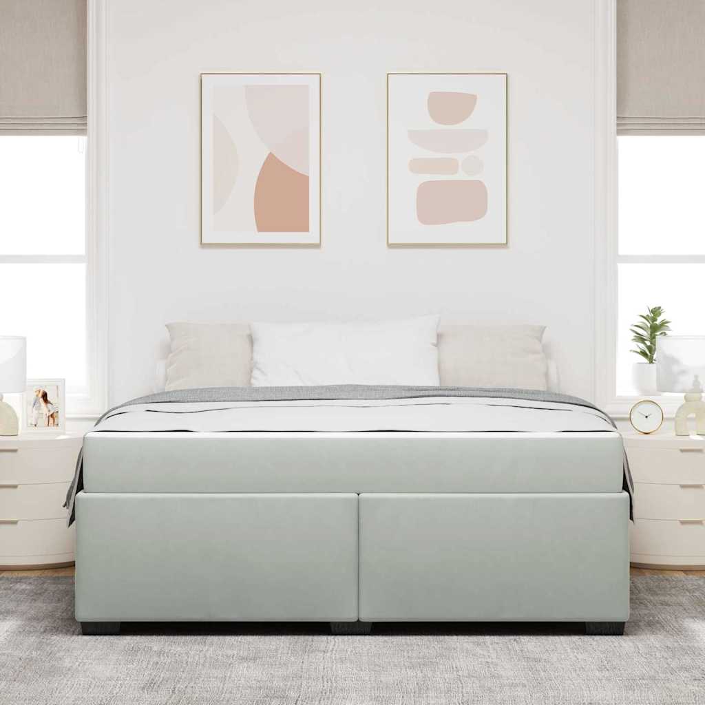 Krevetna konstrukcija Svijetlo siva 180 x 200 cm tkanina