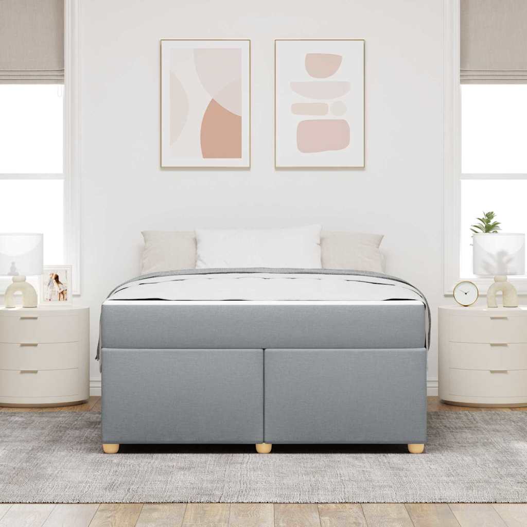 Krevetna konstrukcija Svijetlo siva 140 x 200 cm tkanina