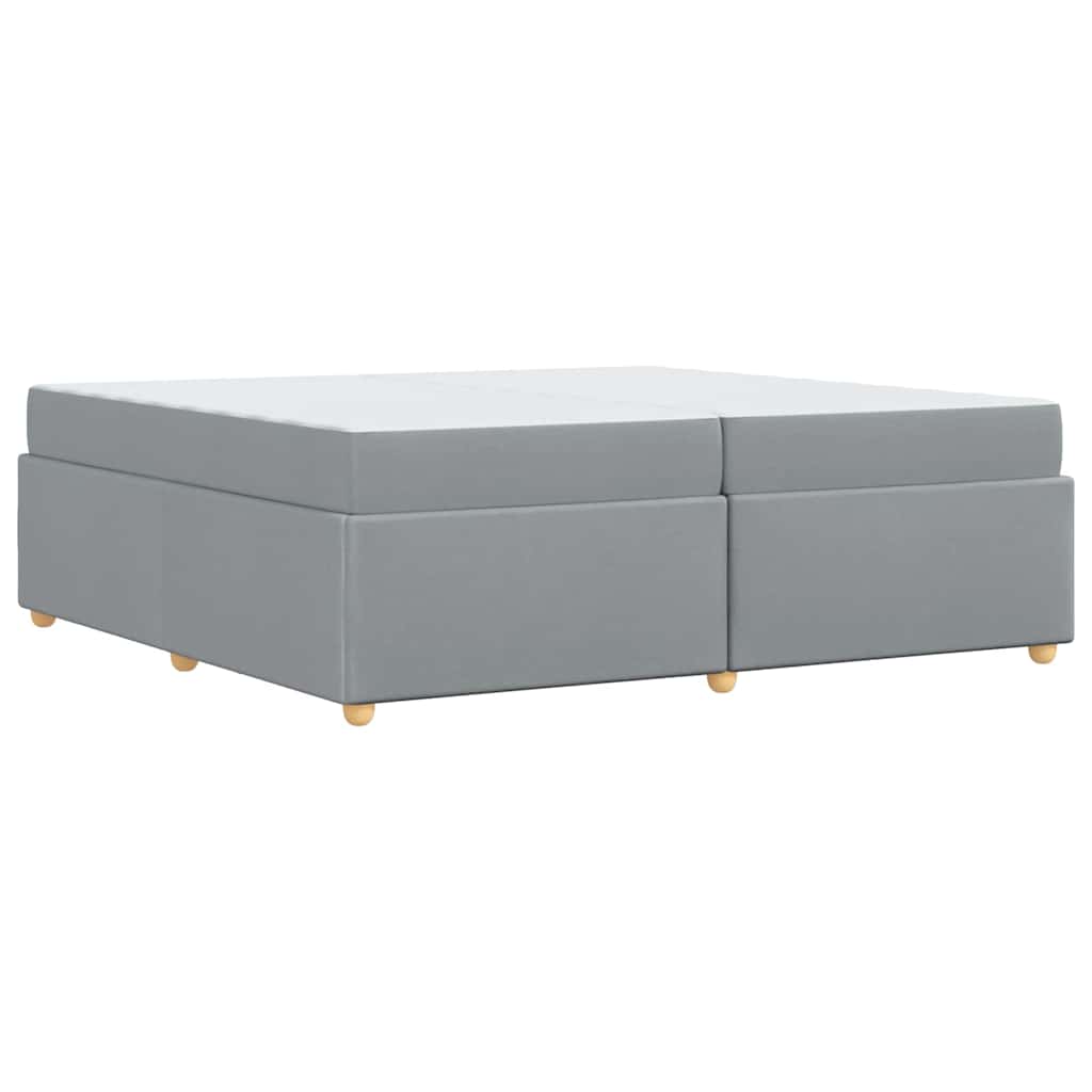 Krevetna konstrukcija Svijetlo siva 200 x 200 cm tkanina