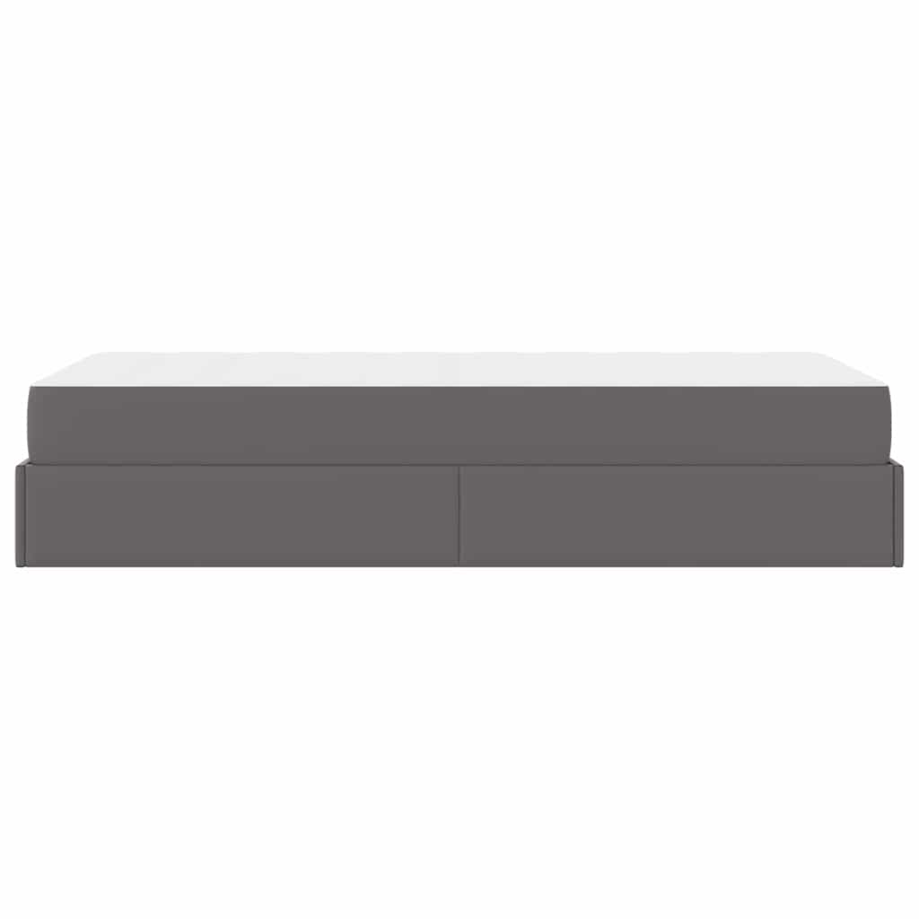 Okvir kreveta s madracem Ostalo 2 pcs Siva PVC