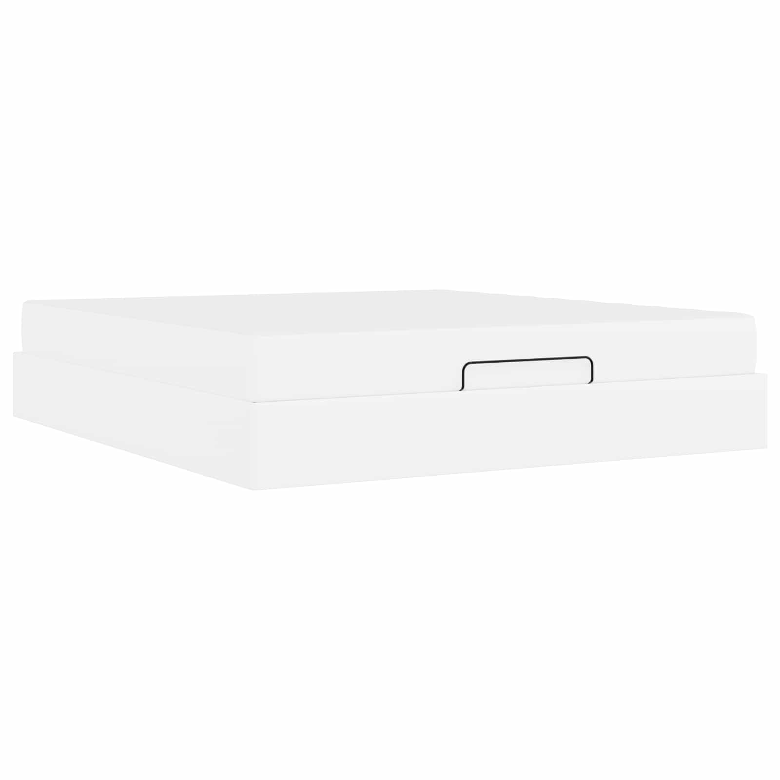 Okvir kreveta s madracem Ostalo 2 pcs Bijelo PVC