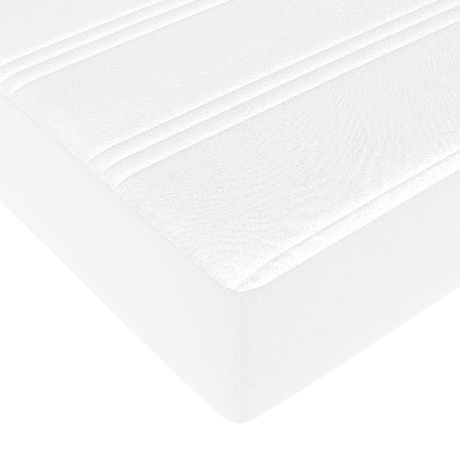 Okvir kreveta s madracem s madracem 2 pcs Bijelo PVC
