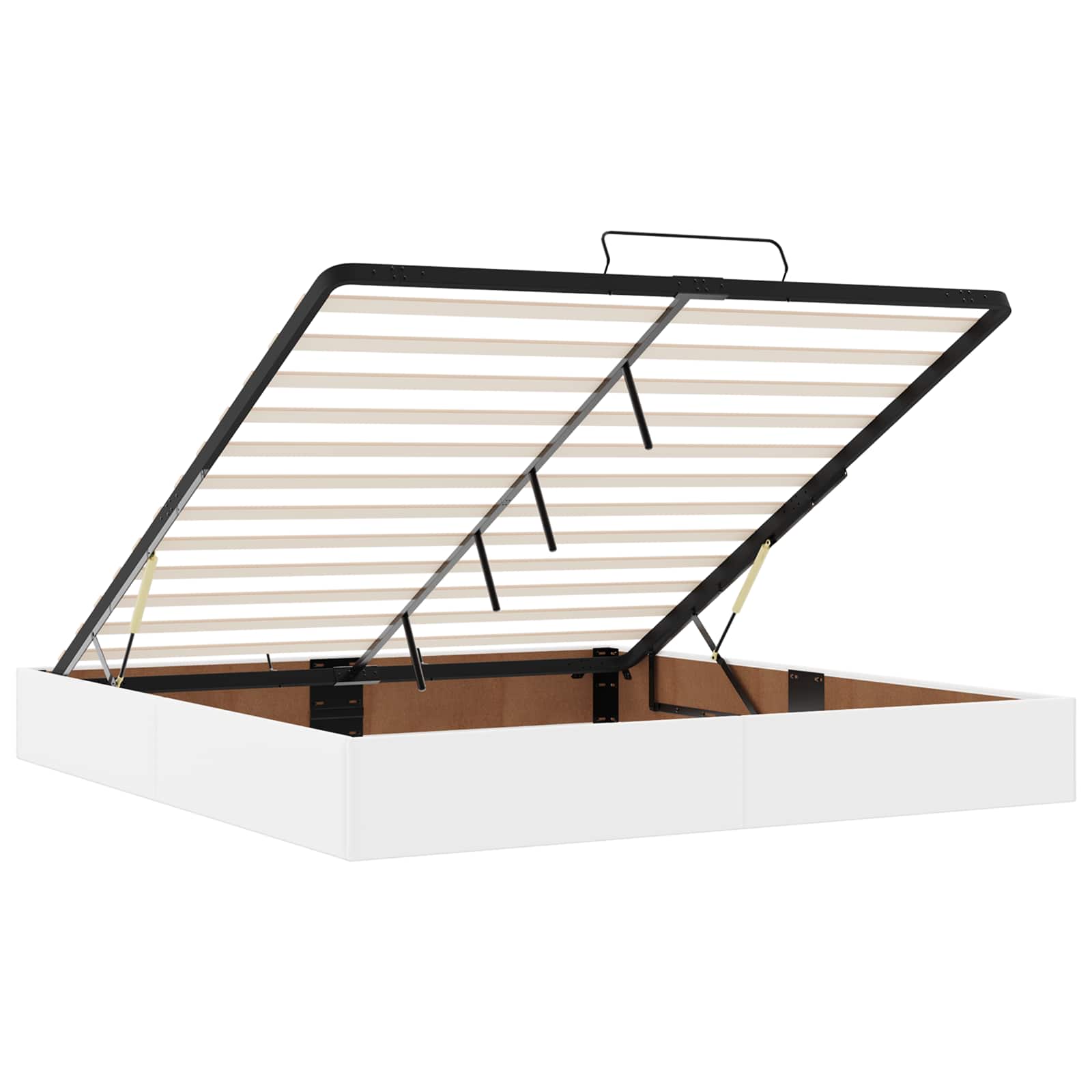 Okvir kreveta s madracem s madracem 2 pcs Bijelo PVC