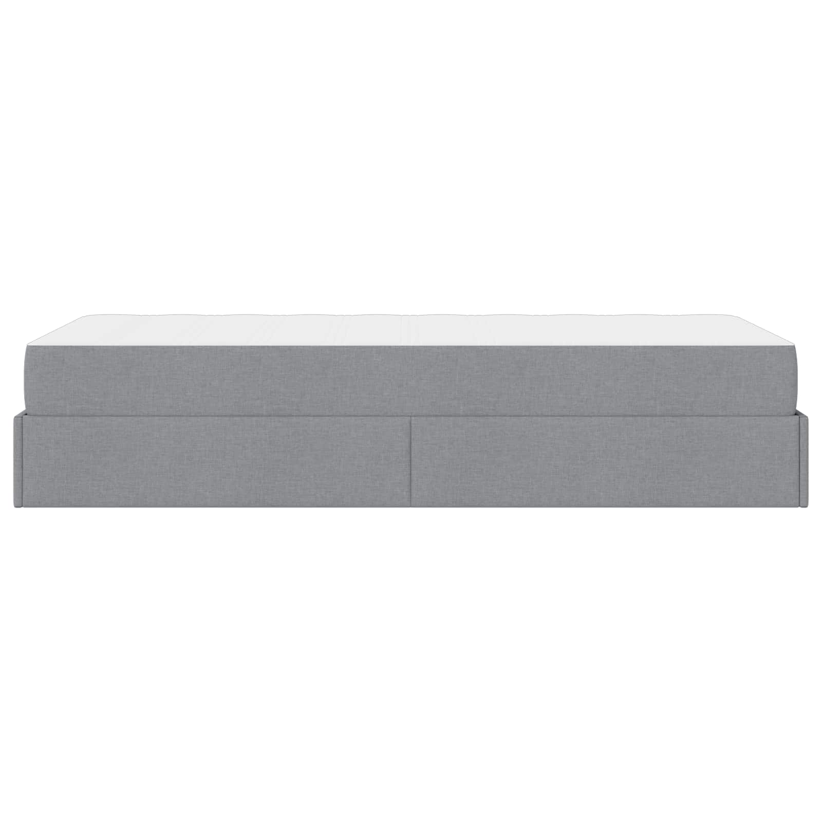 Okvir kreveta s madracem 2 pcs Svjetlosiva tkanina