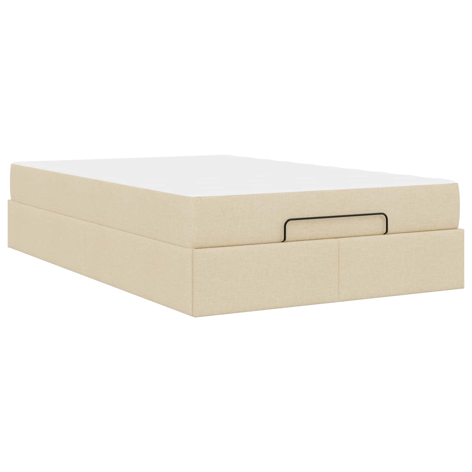 Okvir kreveta s madracem 2 pcs Krema tkanina