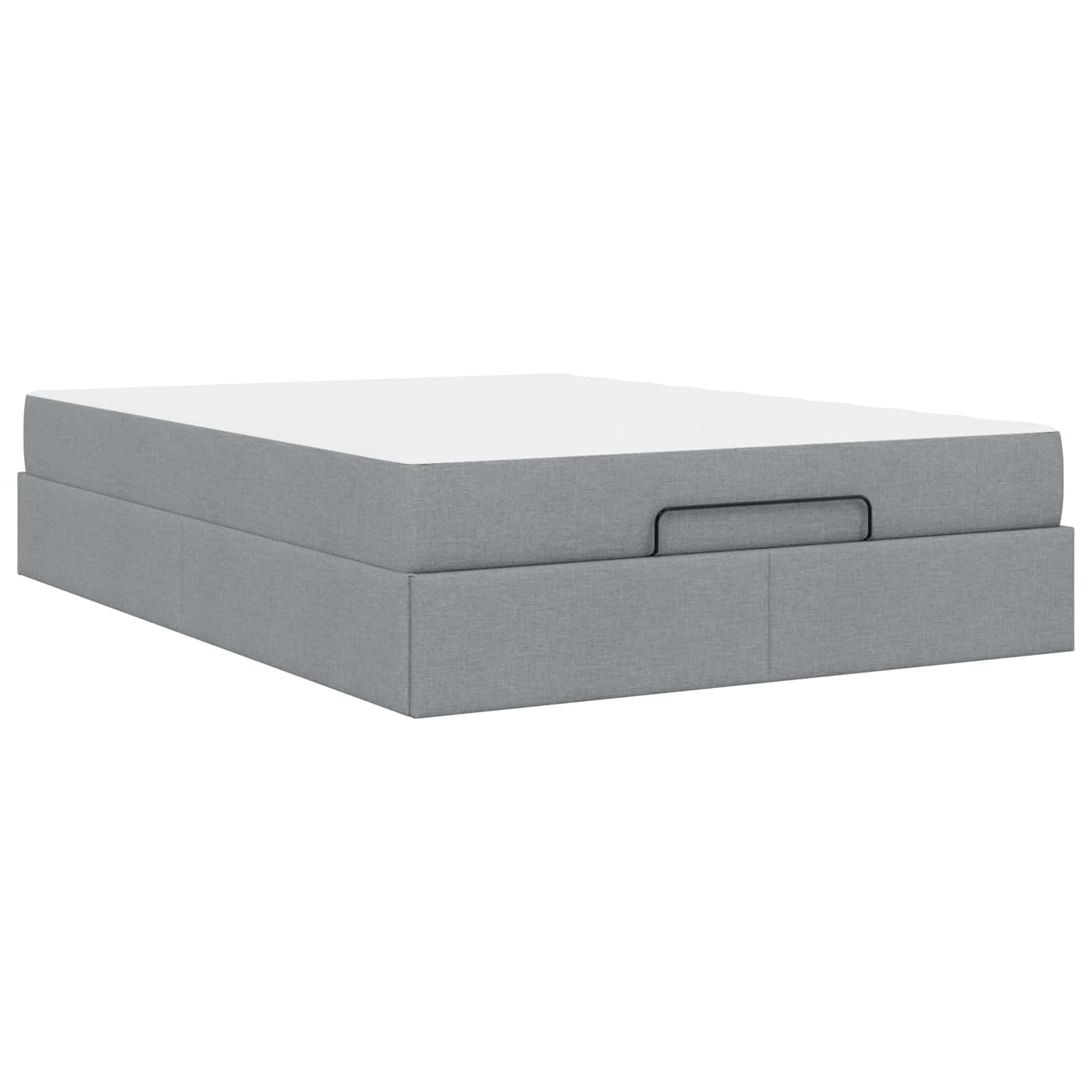 Okvir kreveta s madracem 2 pcs Svjetlosiva tkanina
