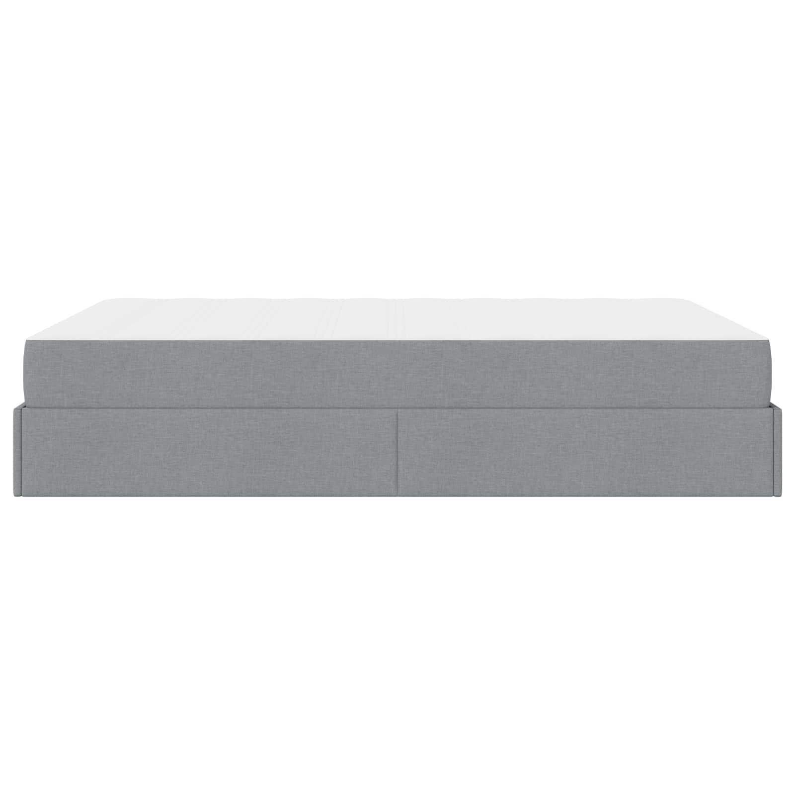 Okvir kreveta s madracem 2 pcs Svjetlosiva tkanina