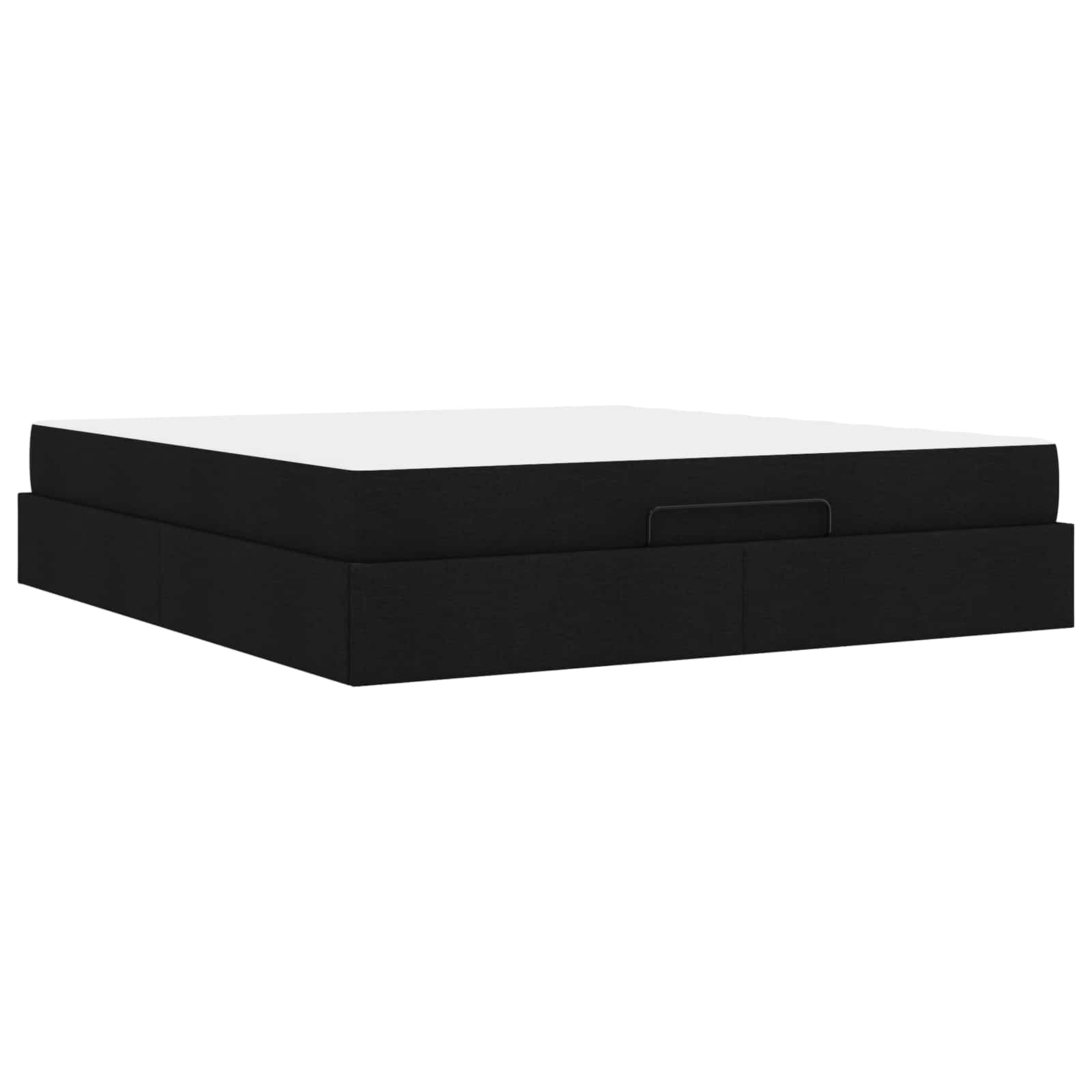 Okvir kreveta s madracem 2 pcs Crna tkanina