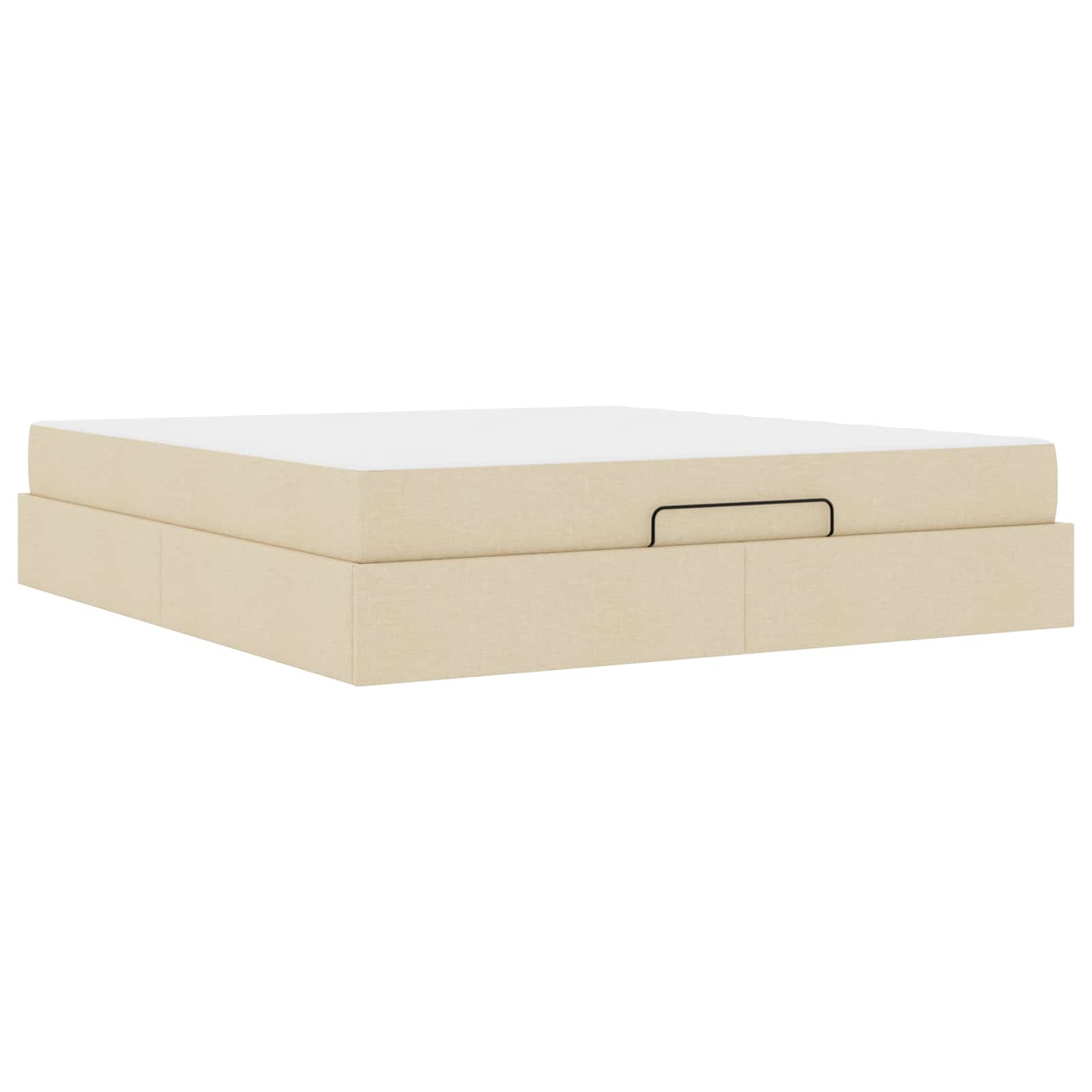 Okvir kreveta s madracem 2 pcs Krema tkanina