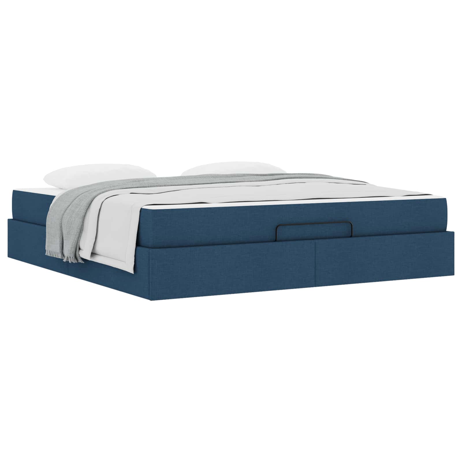 Okvir kreveta s madracem 2 pcs Plava tkanina