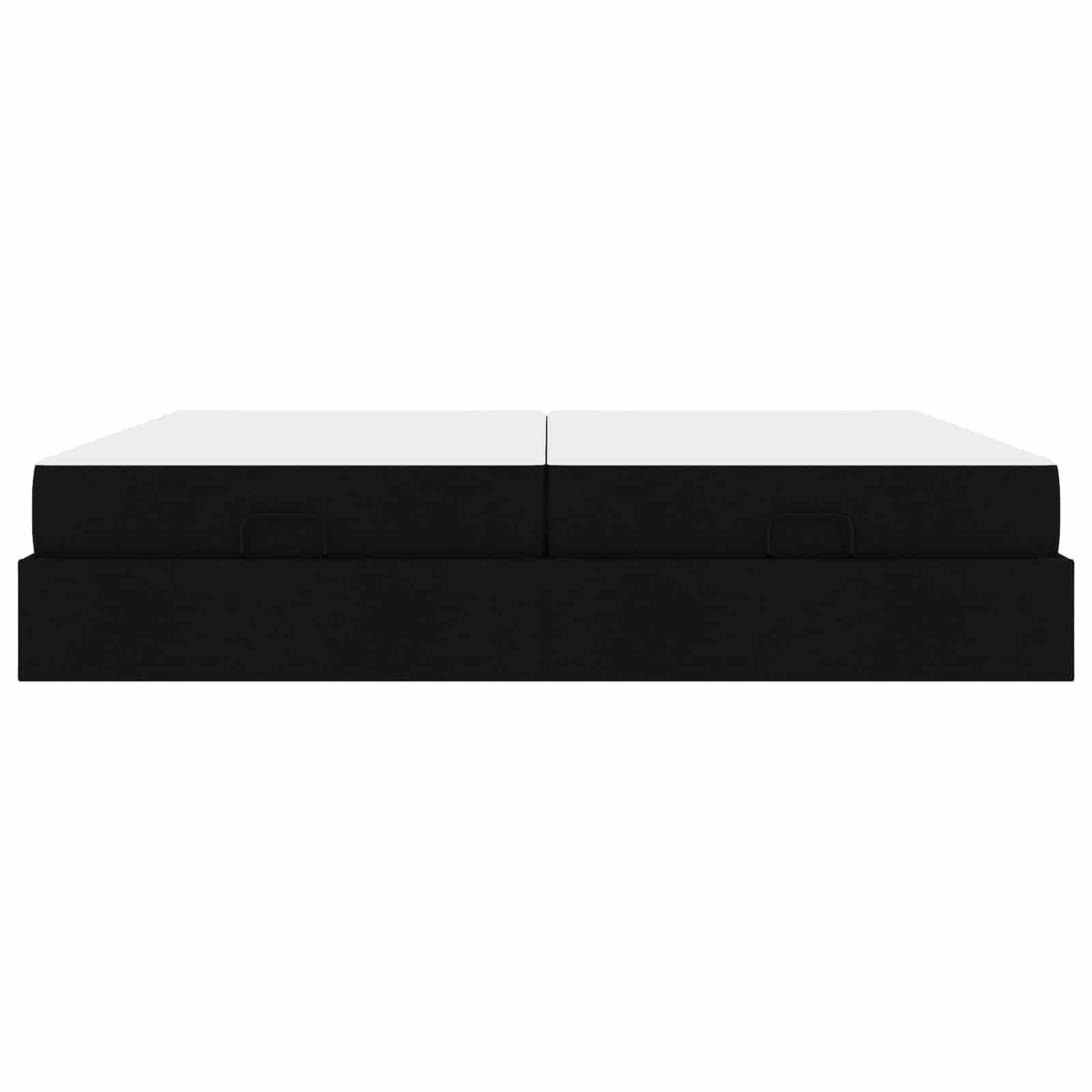 Okvir kreveta s madracem s madracem 2 pcs Crna tkanina