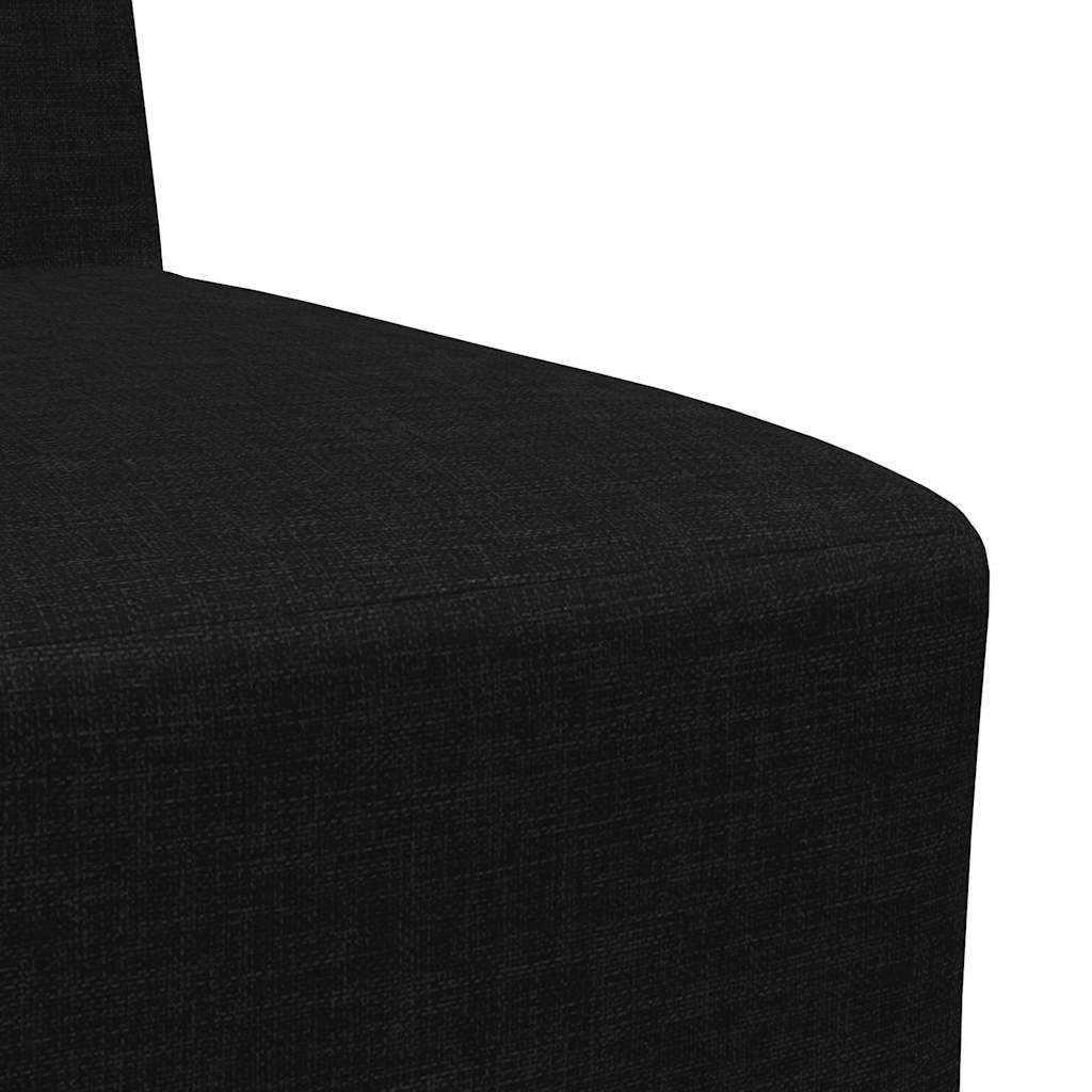 Modularna sofa bez naslona 2 pcs Crna 55 x 74 x 82 cm tkanina