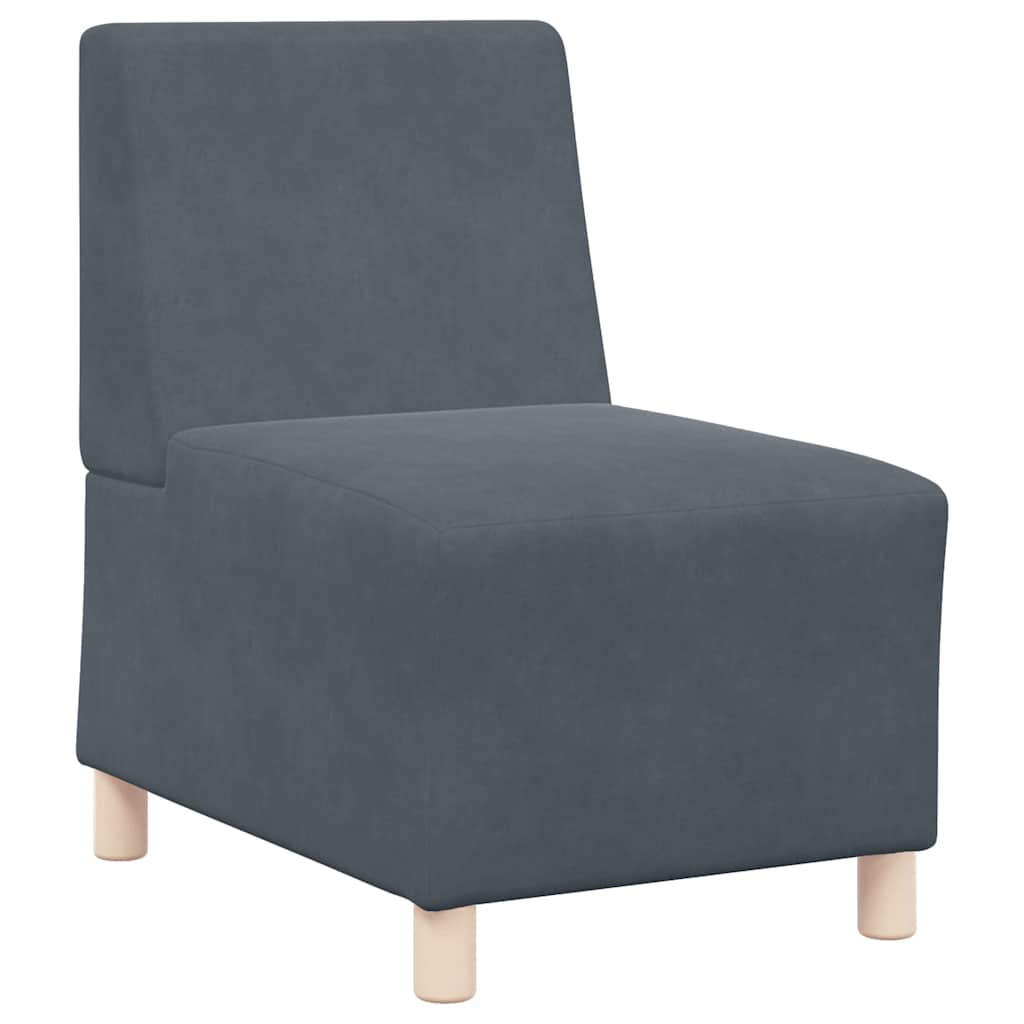 Modularna sofa bez naslona 2 pcs Tamno siva 55 x 74 x 82 cm