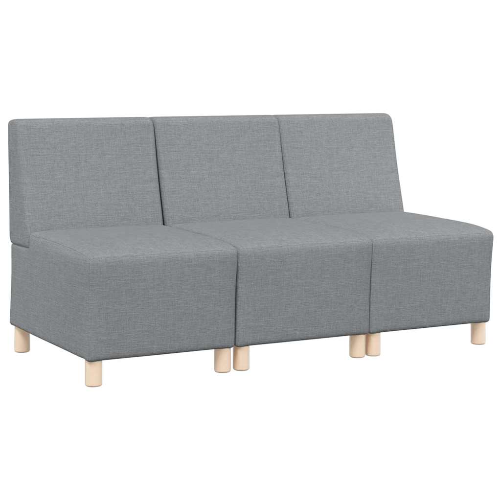 Modularna sofa bez naslona 3 pcs Svijetlo siva 55 x 74 x 82 cm