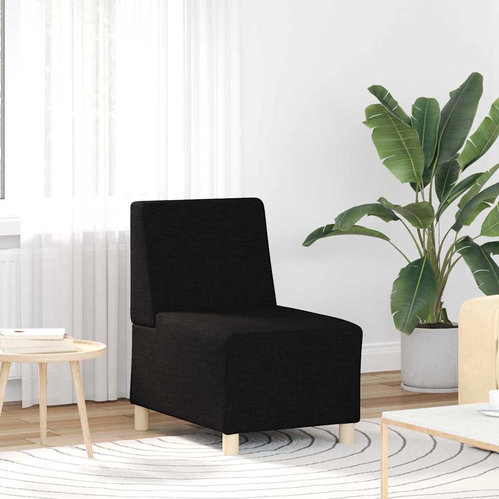 Modularna sofa bez naslona 3 pcs Crna 55 x 74 x 82 cm tkanina