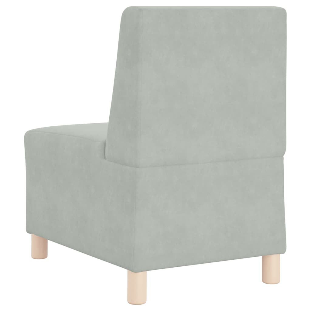 Modularna sofa bez naslona 3 pcs Svijetlo siva 55 x 74 x 82 cm