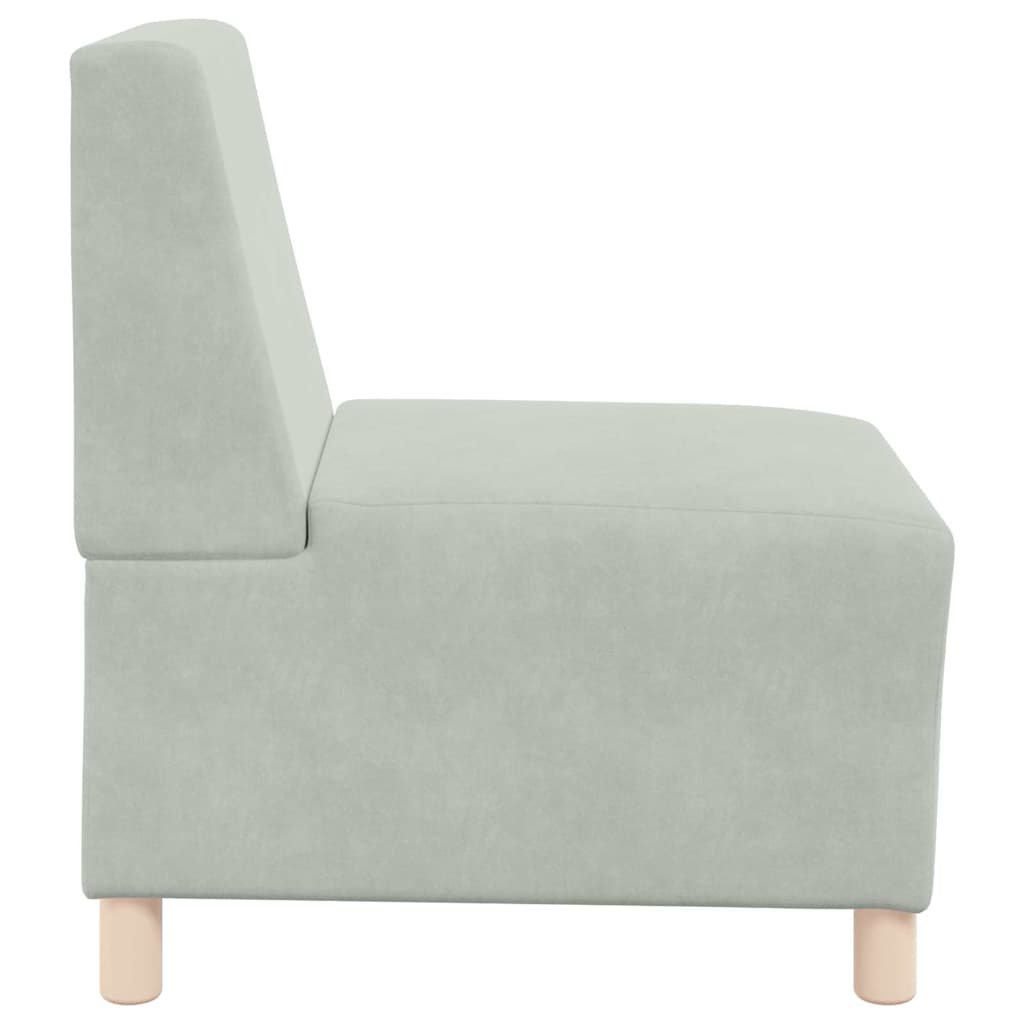 Modularna sofa bez naslona 3 pcs Svijetlo siva 55 x 74 x 82 cm