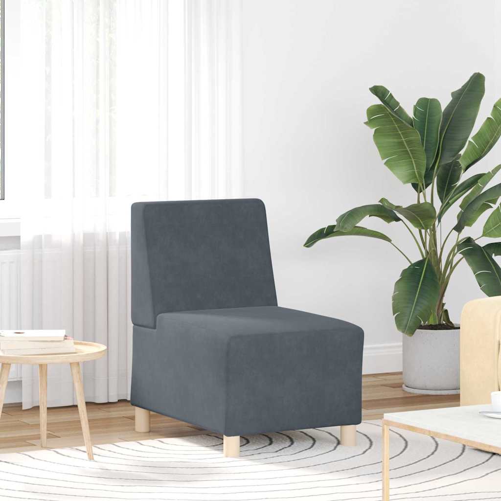 Modularna sofa bez naslona 3 pcs Tamno siva 55 x 74 x 82 cm