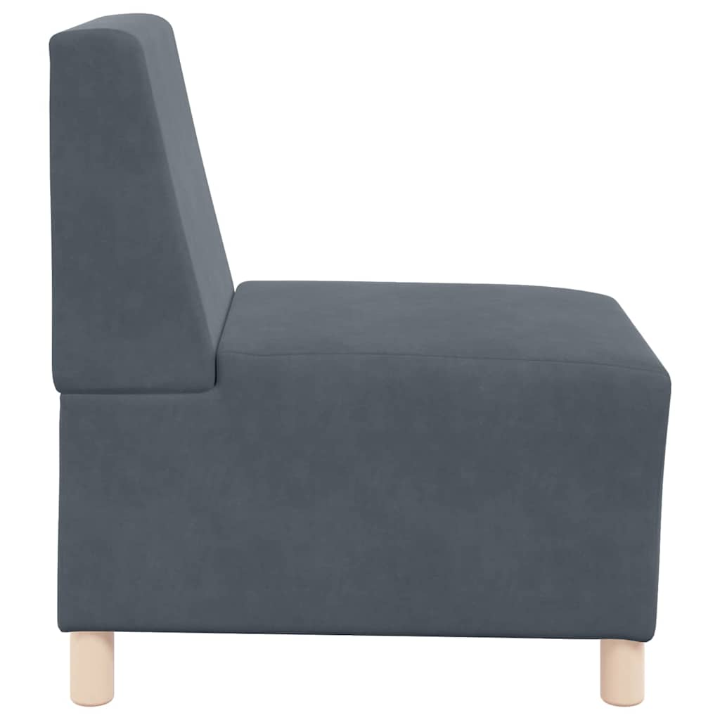 Modularna sofa bez naslona 3 pcs Tamno siva 55 x 74 x 82 cm