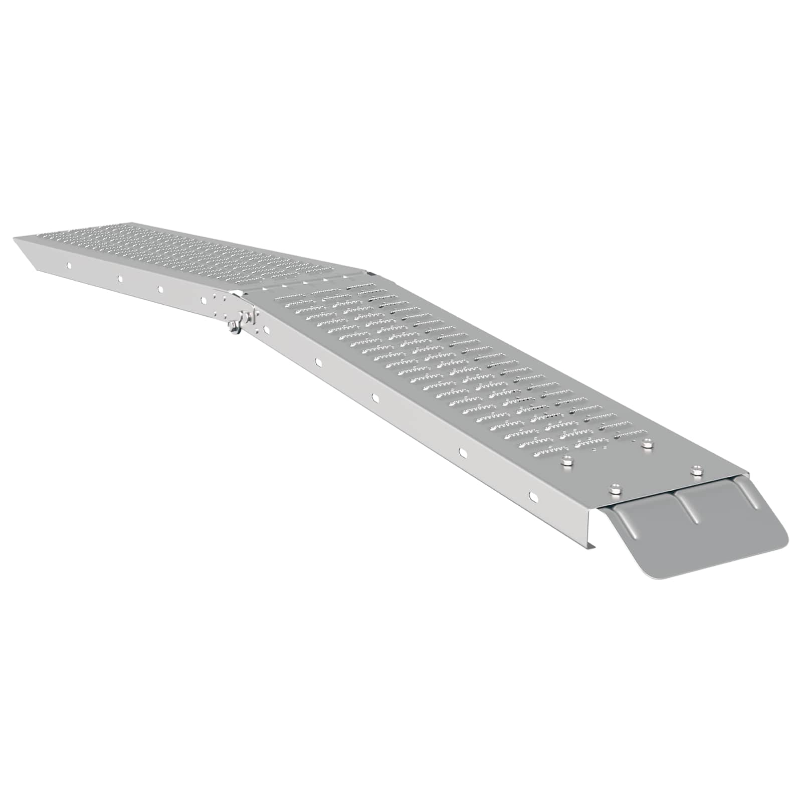 Sklopiva rampu 200kg po rampi 2 pcs Srebrno 166 x 23 x 4,5 cm