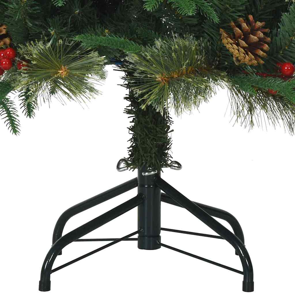 Umjetno božićno drvce s nogom Zelena 120 cm PVC, PE i čelik