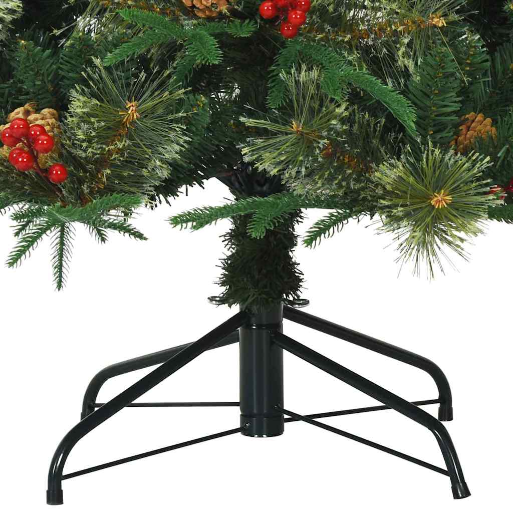 Umjetno božićno drvce s nogom Zelena 210 cm PVC, PE i čelik