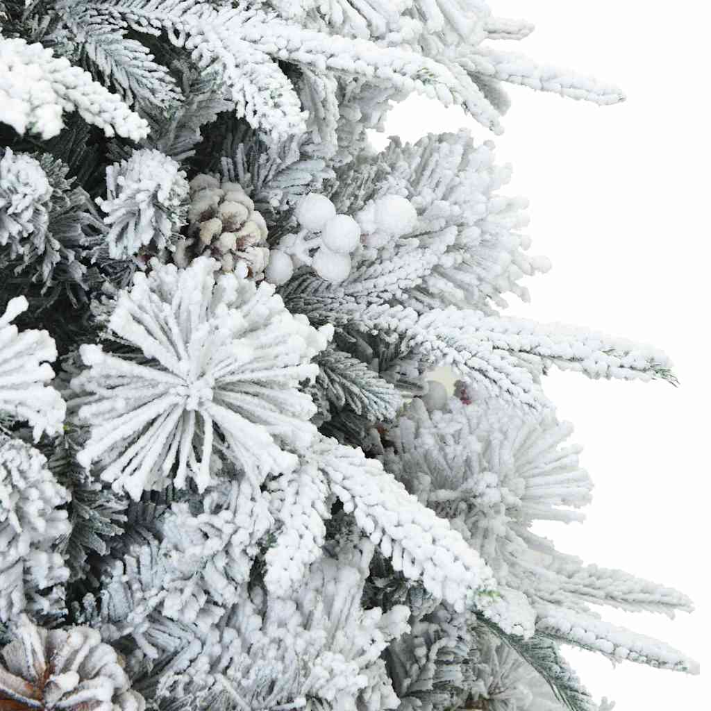 Umjetno Zglobno Božićno Drvo Snijeg Preplačeno Bijelo 120 cm