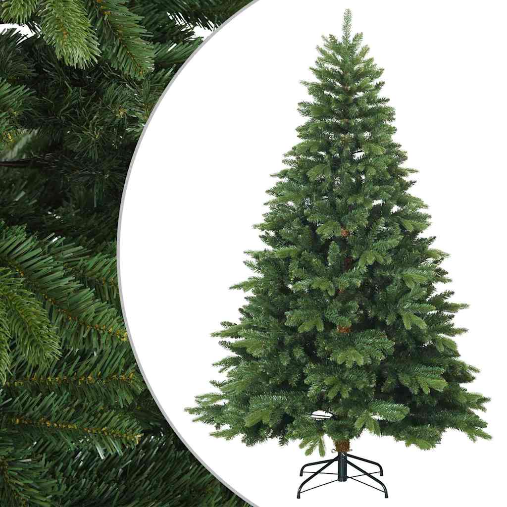 Umjetno božićno drvce s nogom Zelena 180 cm PVC, PE i čelik