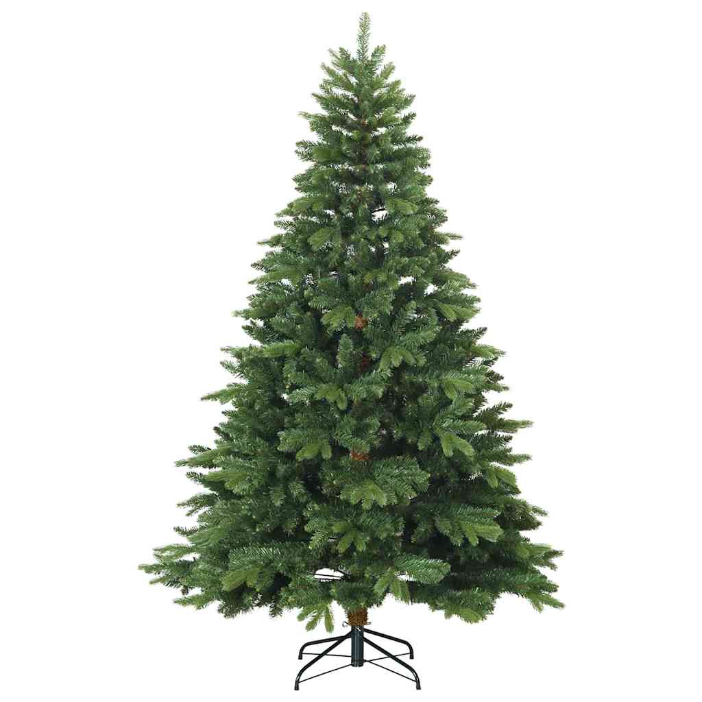 Umjetno božićno drvce s nogom Zelena 180 cm PVC, PE i čelik