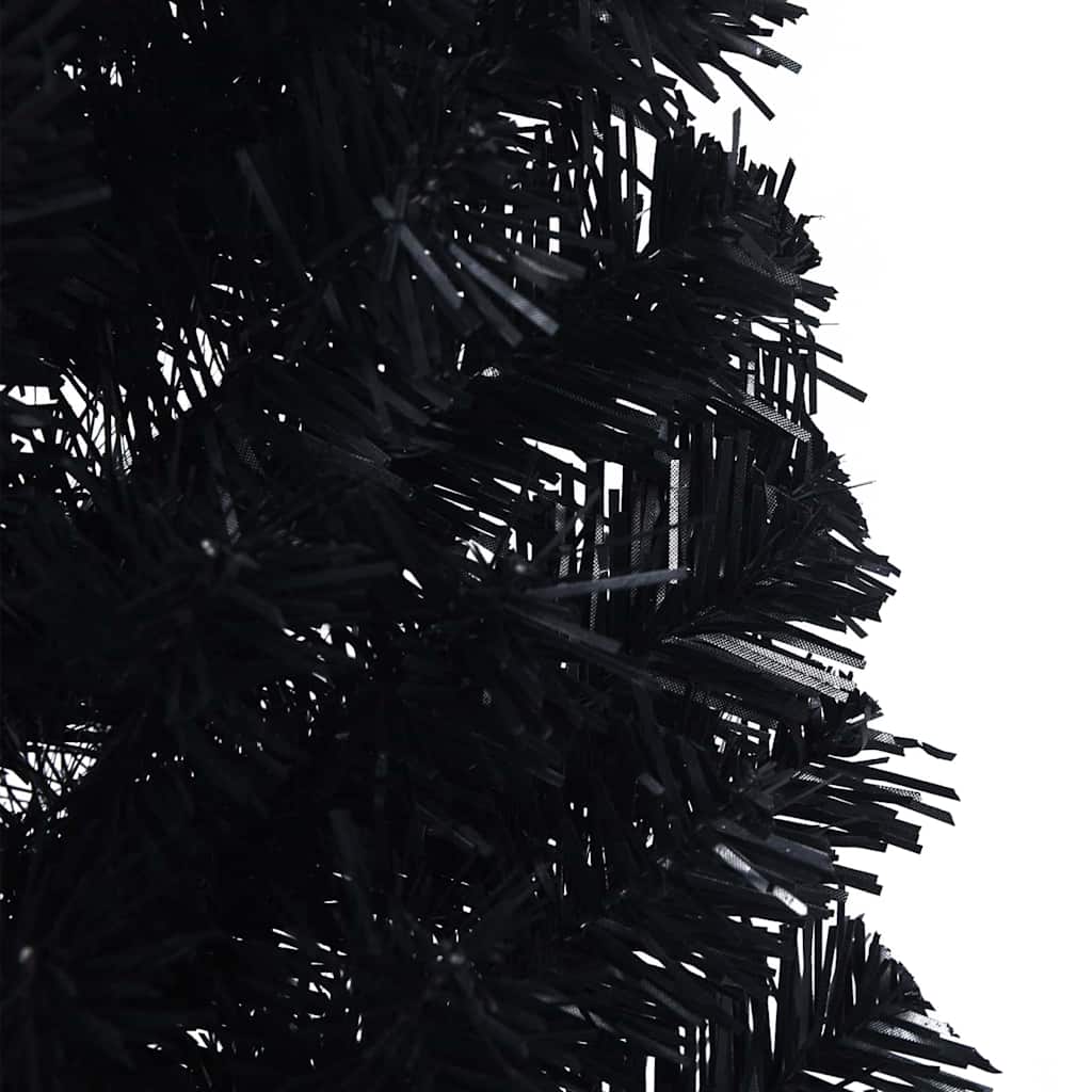 Umjetno predsvijetljeno božićno drvce Crna 120 cm PVC