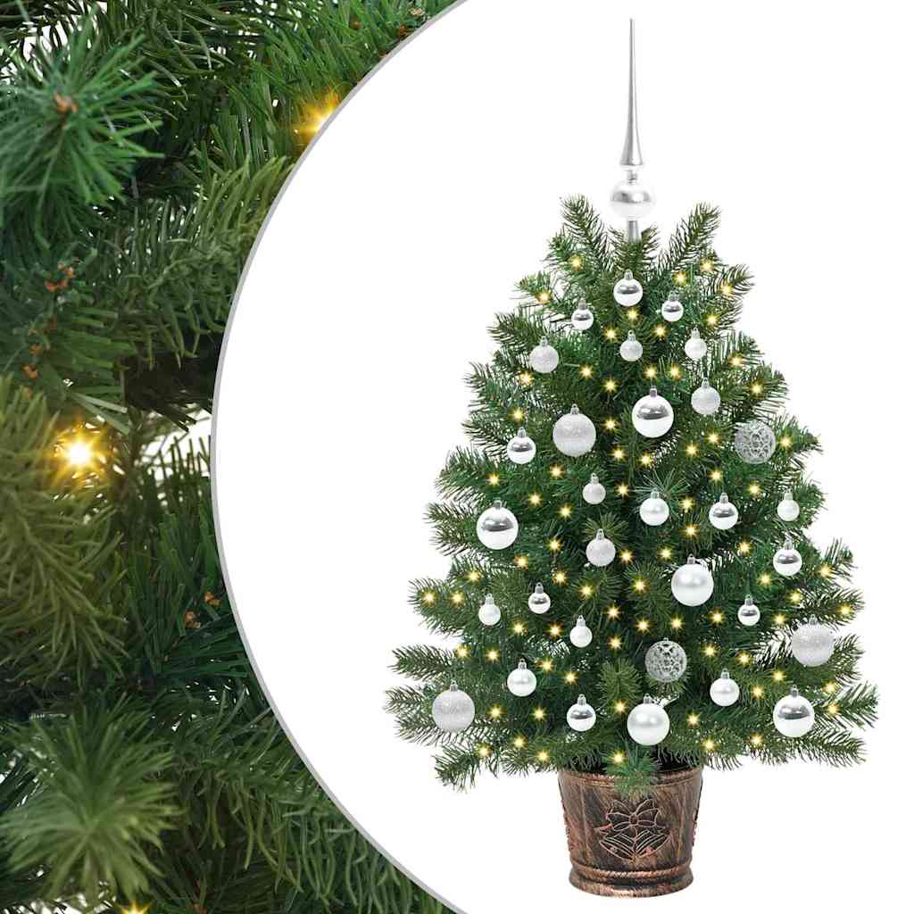 Umjetno božićno drvce s 150 LED svjetlima Zelena 95 cm PE i PVC