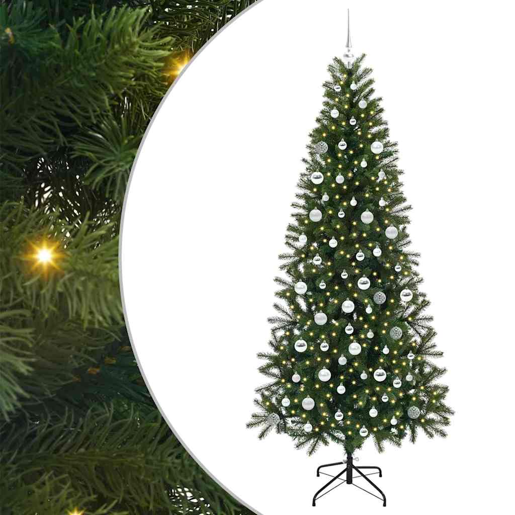 Umjetno božićno drvce s stalakom Zelena 210 cm PE i PVC