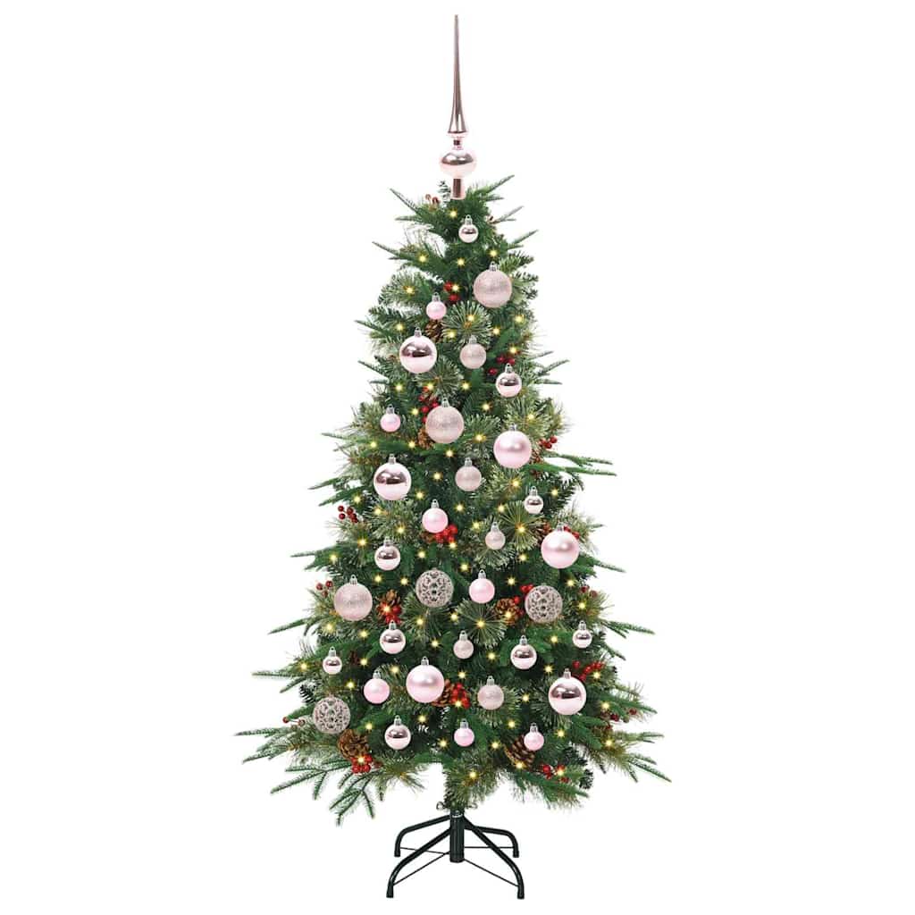 Umjetno božićno drvce s nogom s stalakom Zelena 120 cm PE i PVC