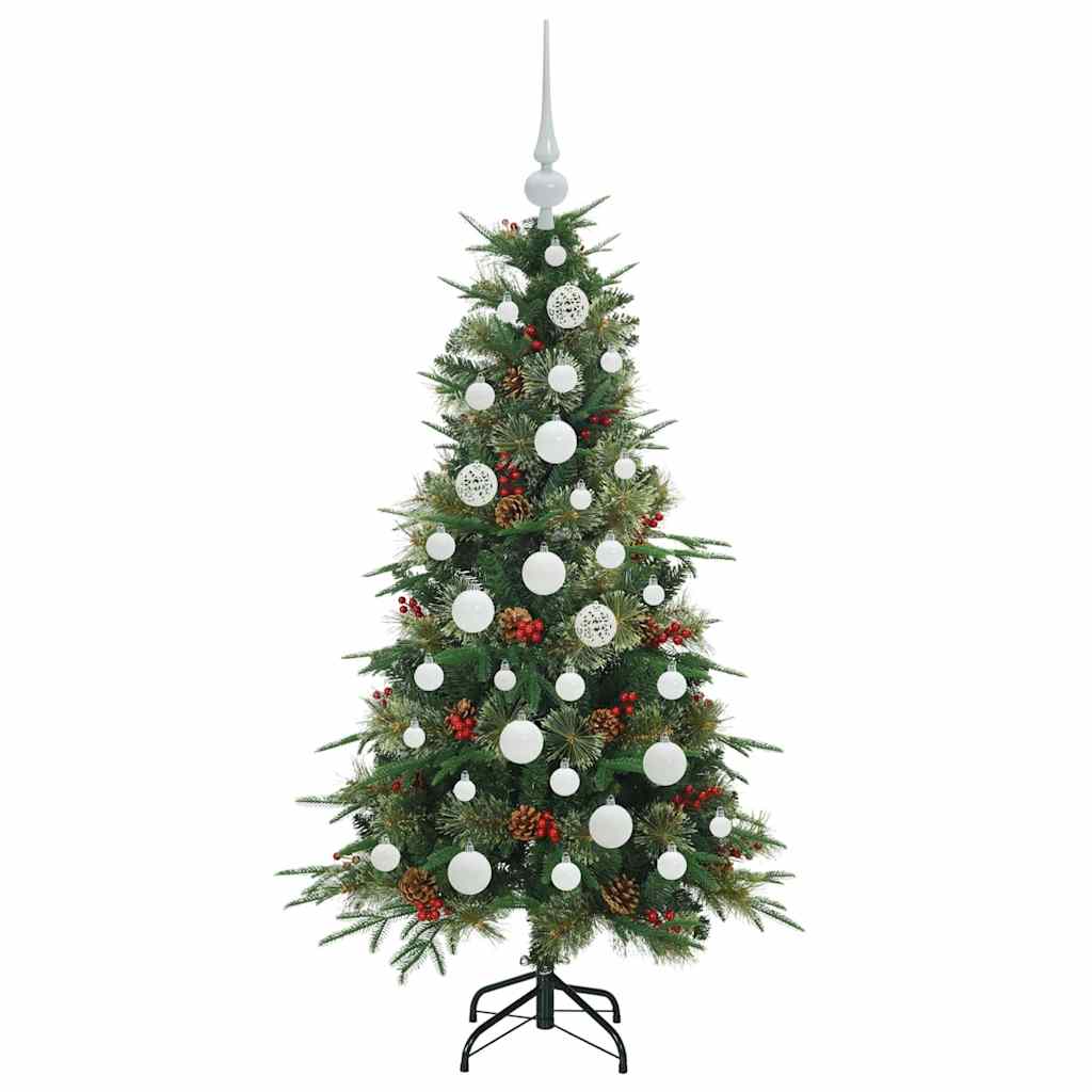 Umjetno božićno drvce s nogom s stalakom Zelena 120 cm PE i PVC
