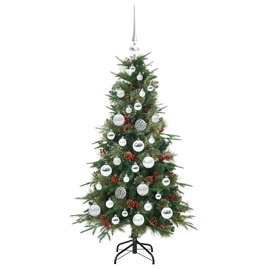 Umjetno božićno drvce s nogom s stalakom Zelena 120 cm PE i PVC