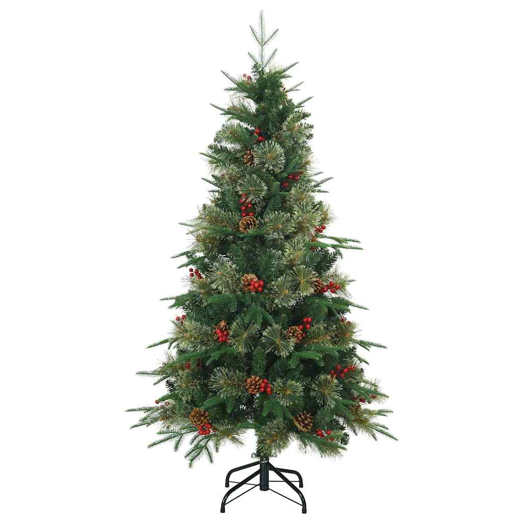Umjetno božićno drvce s nogom s stalakom Zelena 120 cm PE i PVC