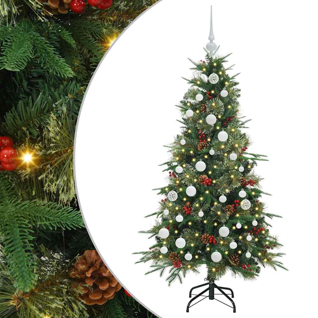 Umjetno božićno drvce s nogom s stalakom Zelena 150 cm PE i PVC