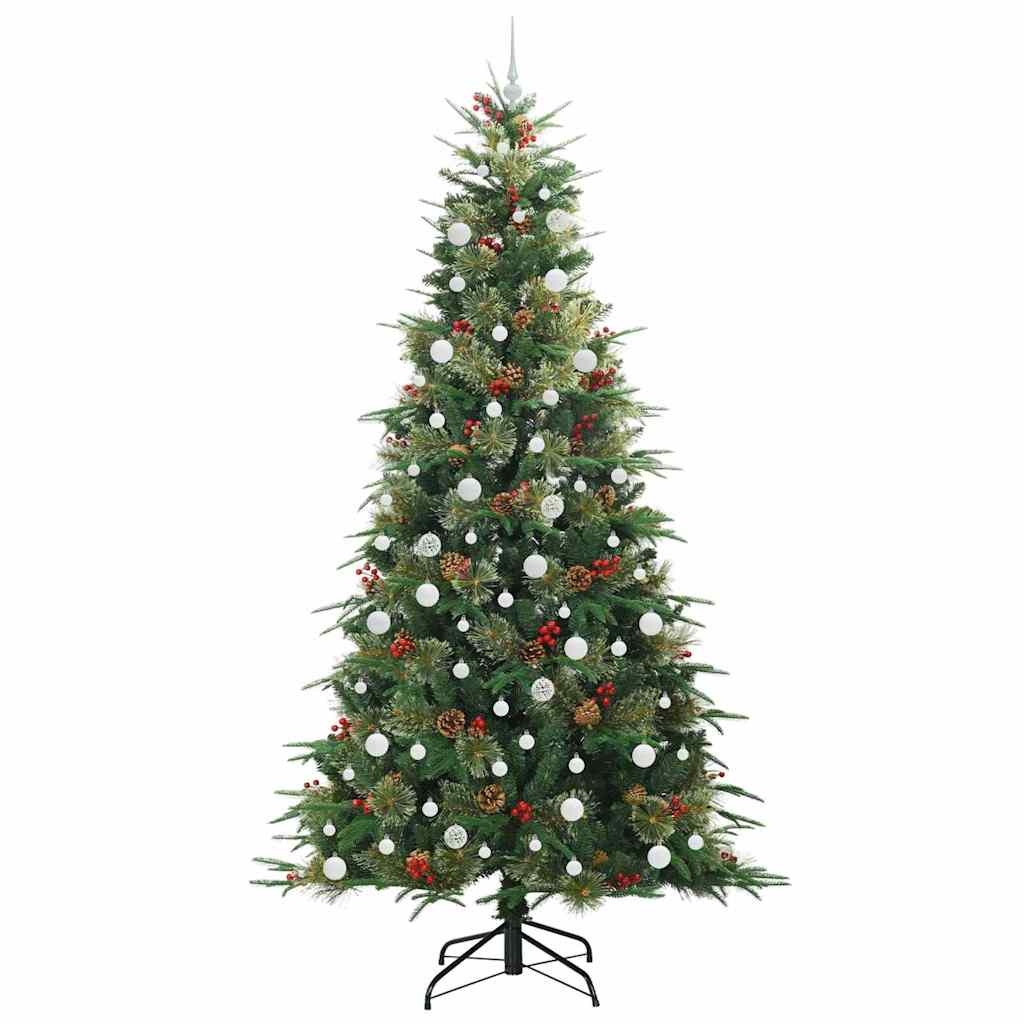 Umjetno božićno drvce s nogom s stalakom Zelena 240 cm PE i PVC