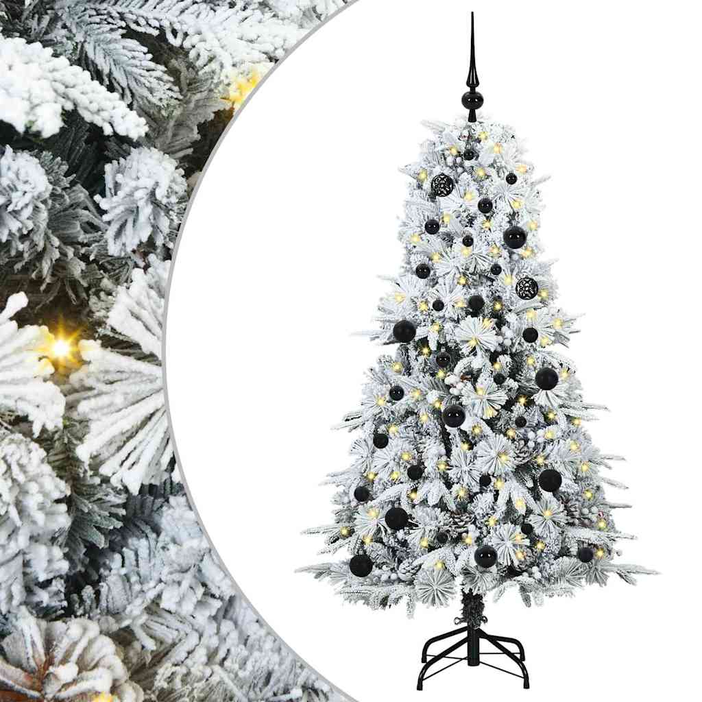 Umjetno božićno drvce s nogom s stalakom Bijelo 150 cm PE i PVC