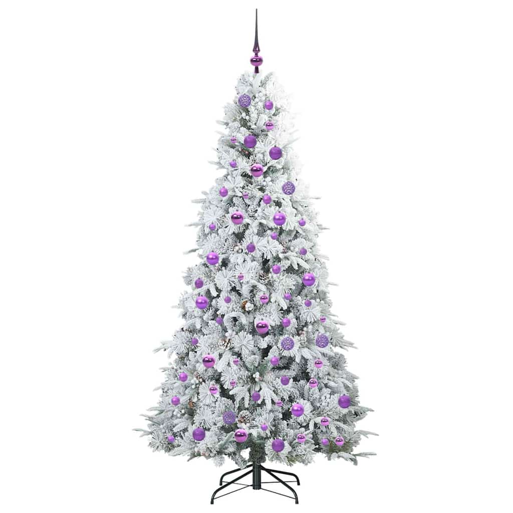 Umjetno božićno drvce s nogom s stalakom Bijelo 180 cm PE i PVC