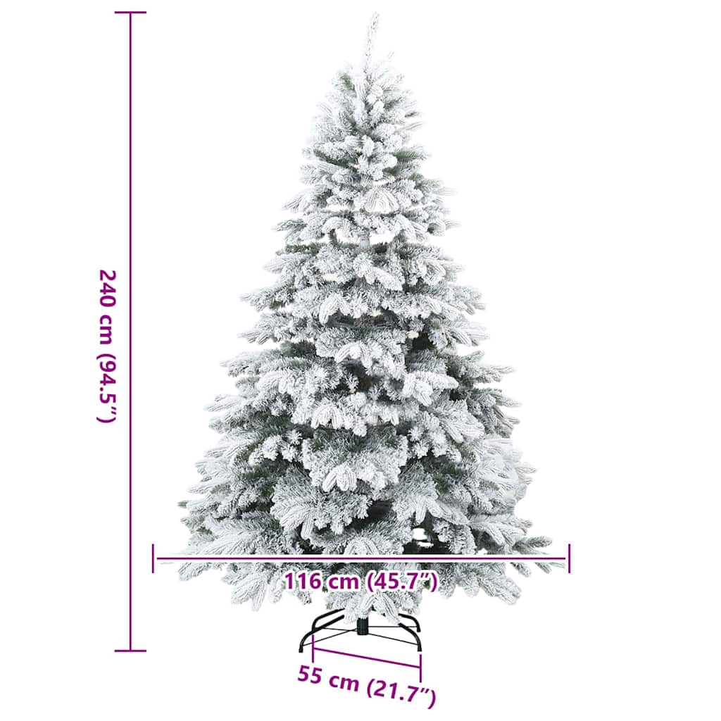 Umjetno božićno drvce s stalakom Bijelo 240 cm PE i PVC