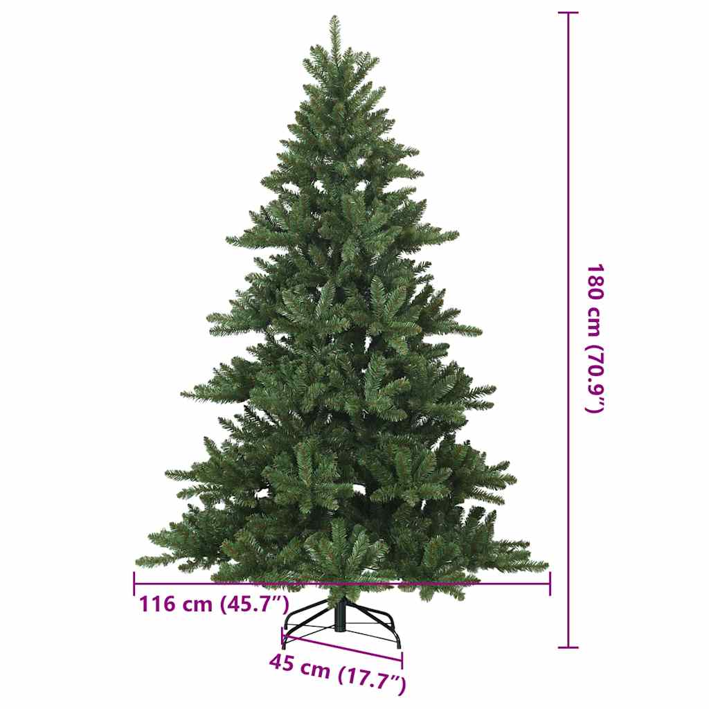 Umjetno božićno drvce s nogom Zelena 180 cm PVC i čelik