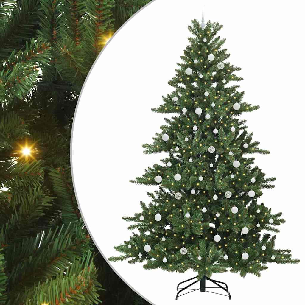 Umjetno božićno drvce s nogom Zelena 240 cm PVC i čelik