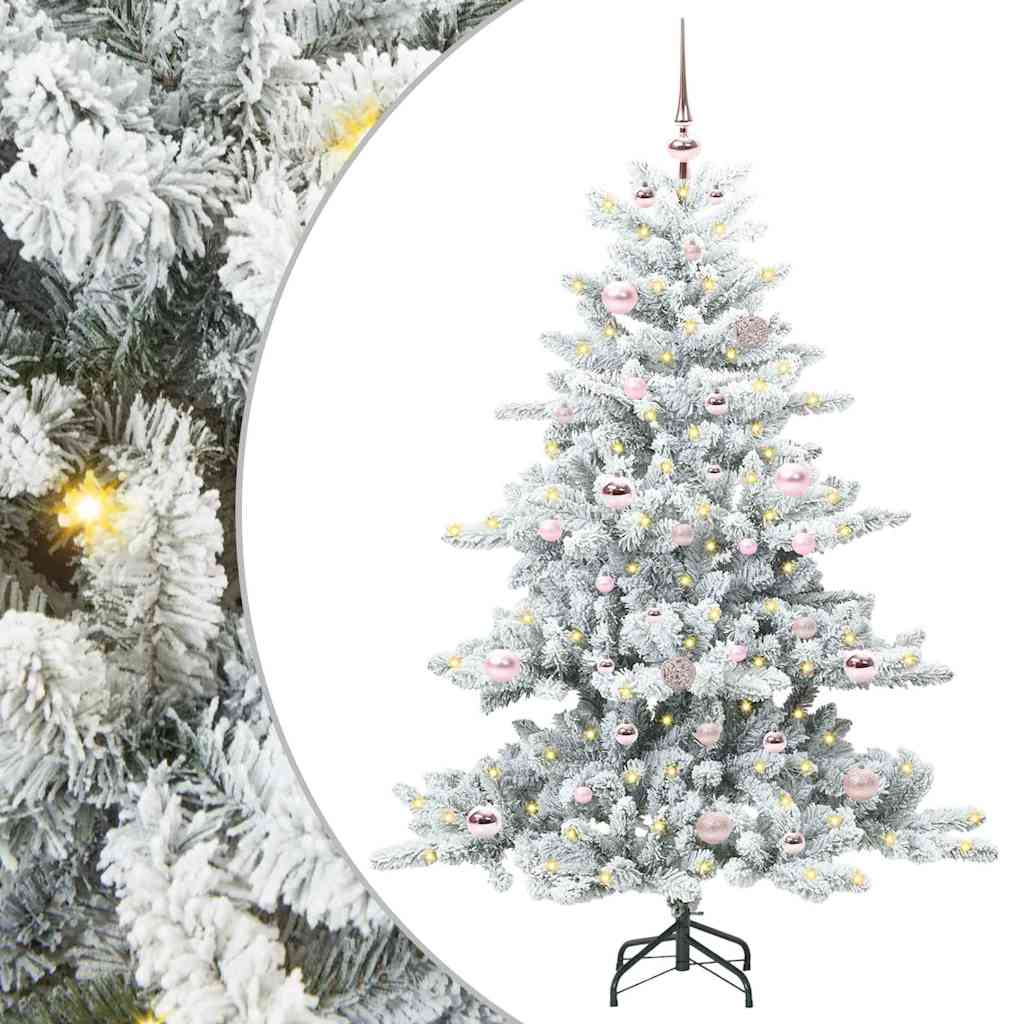 Umjetno božićno drvce s nogom Bijelo 150 cm PVC i čelik